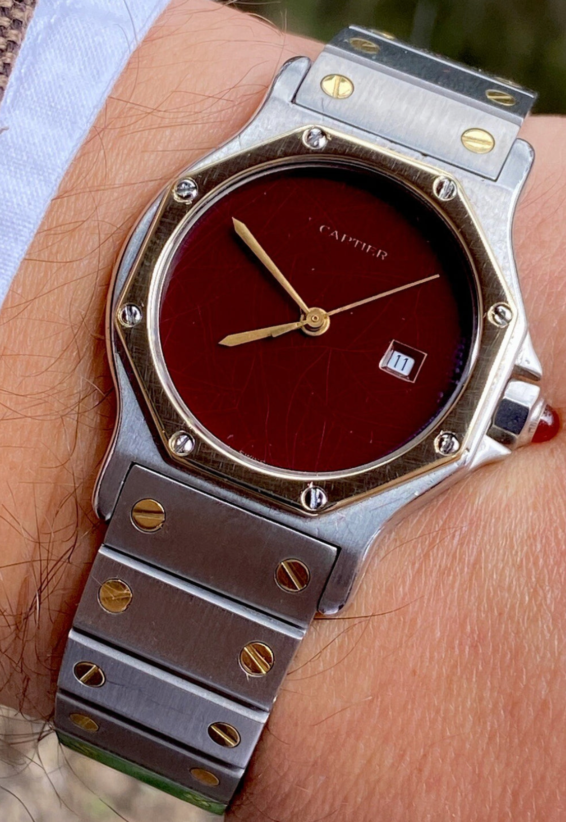 Cartier Santos Octagon Watch, 18K & Steel, Ref. 2966