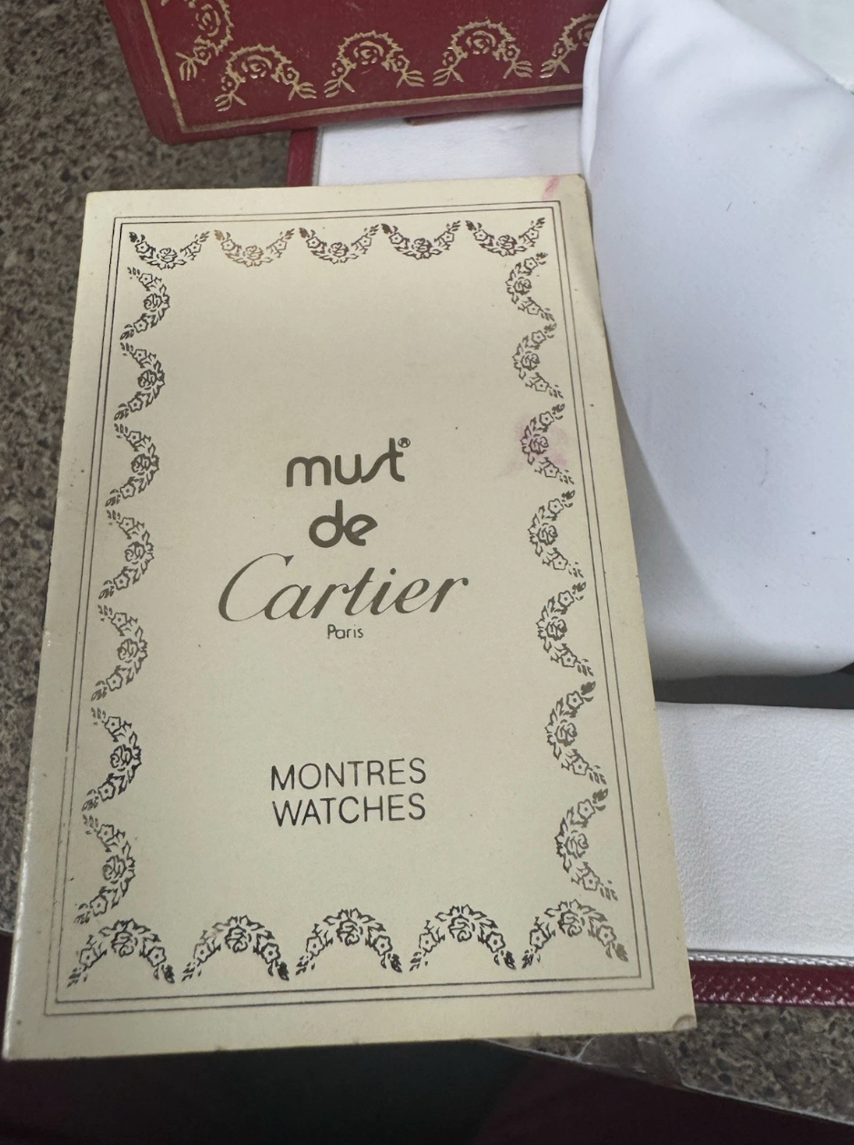 Vintage Must de Cartier Tank Ref 590005 | Vermeil 925 Gold Plated Watch | 1980s Quartz Dress Watch | Full Set with Box & Papers