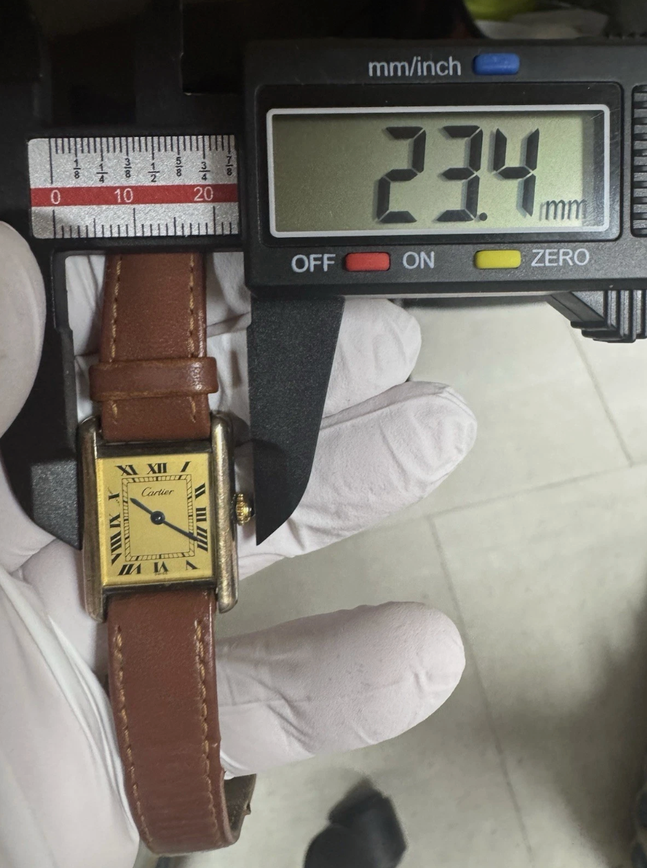 Vintage Must de Cartier Tank Ref 590005 | Vermeil 925 Gold Plated Watch | 1980s Quartz Dress Watch | Full Set with Box & Papers
