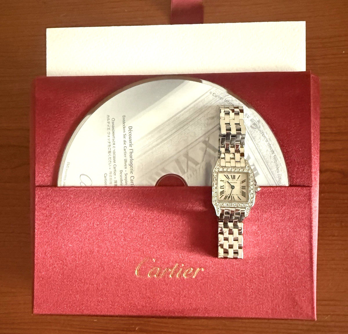 Cartier Santos Demoiselle Diamond Bezel Watch