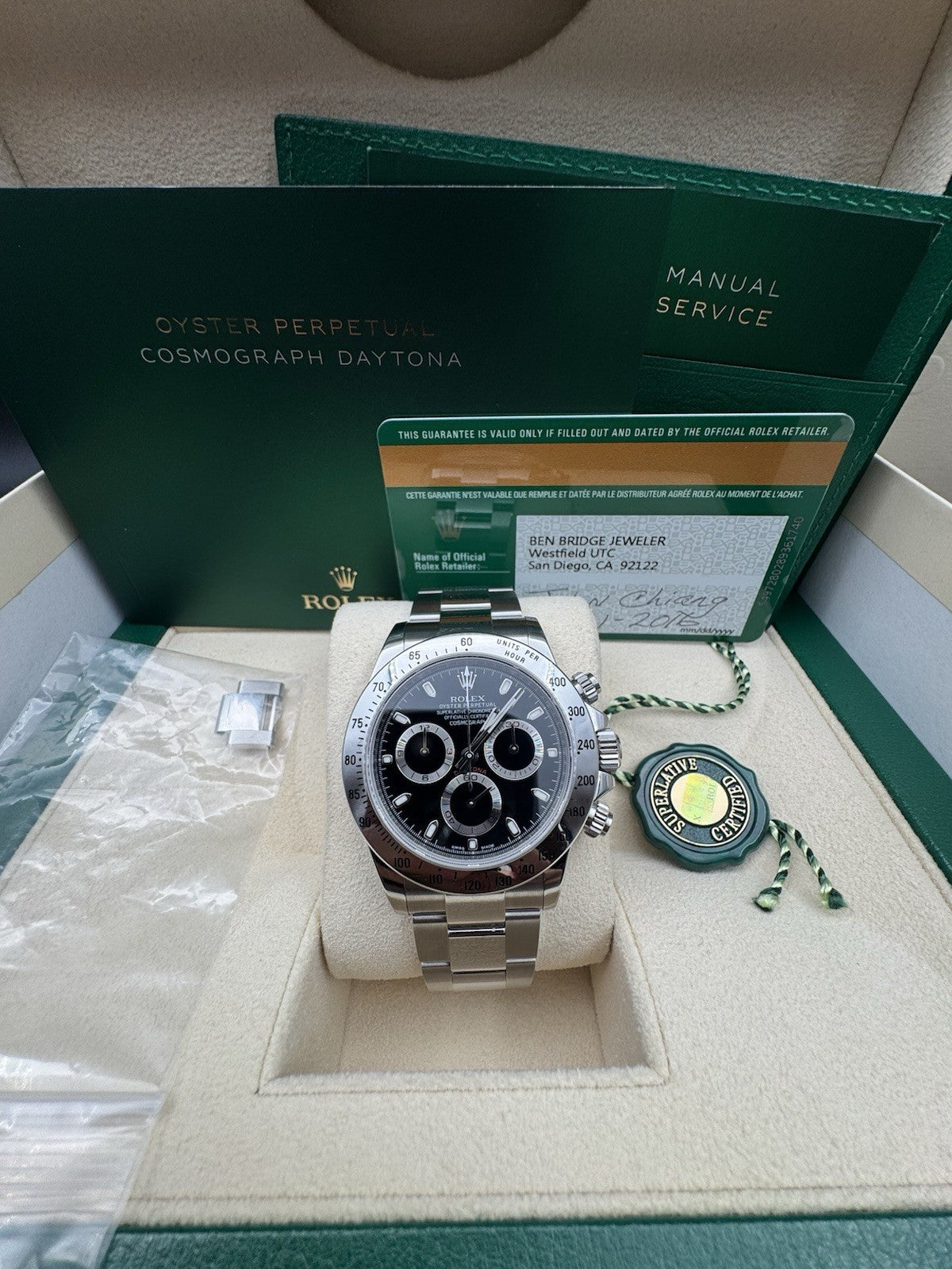 Rolex Daytona 116520 Steel Black Dial Watch