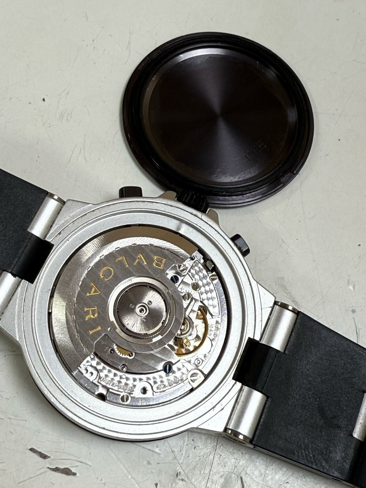 Bvlgari Diagono Aluminium Chronograph Automatic AC 38 CA Mens 38mm Swiss Made