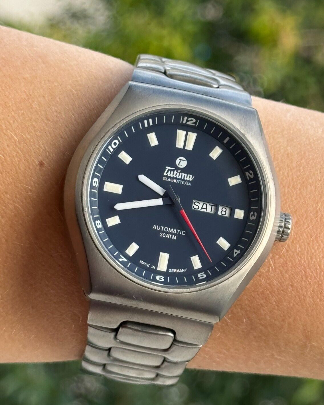 Tutima M2 Coastline Titanium Watch, Blue Dial