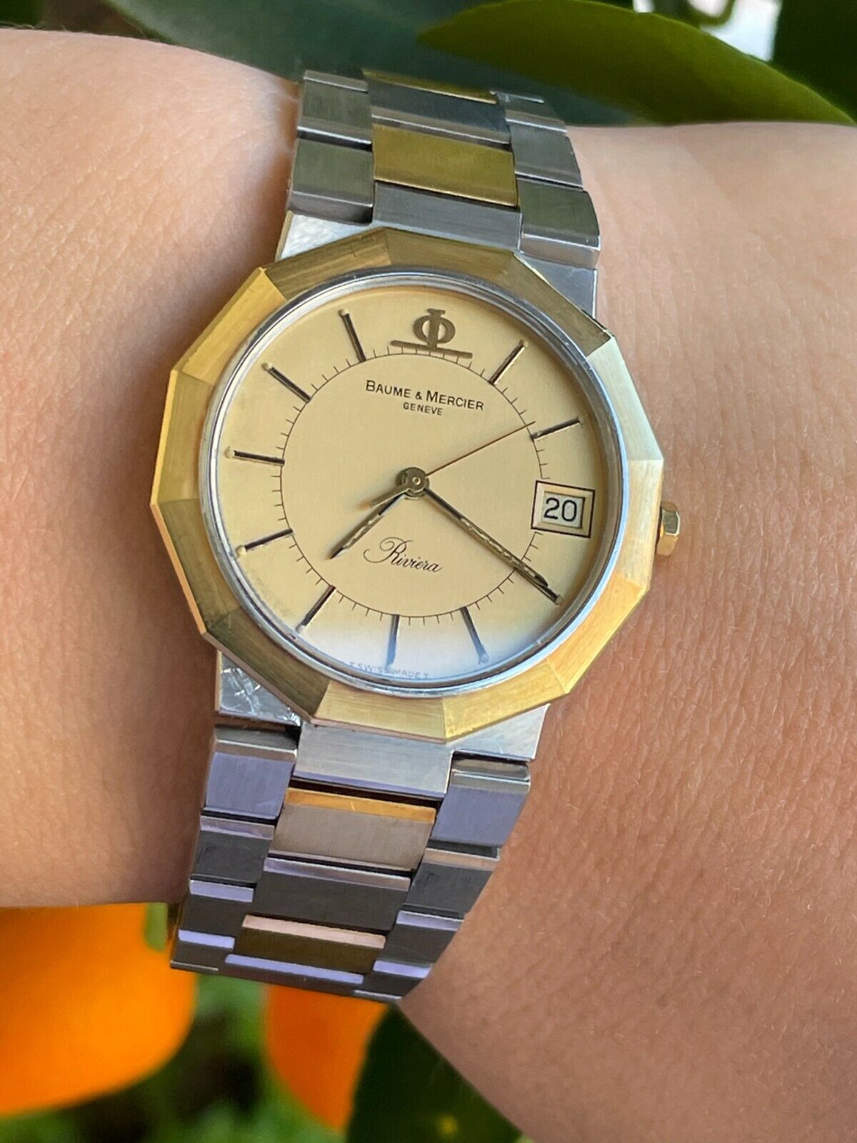 Baume & Mercier Riviera 18K Gold & Steel Watch