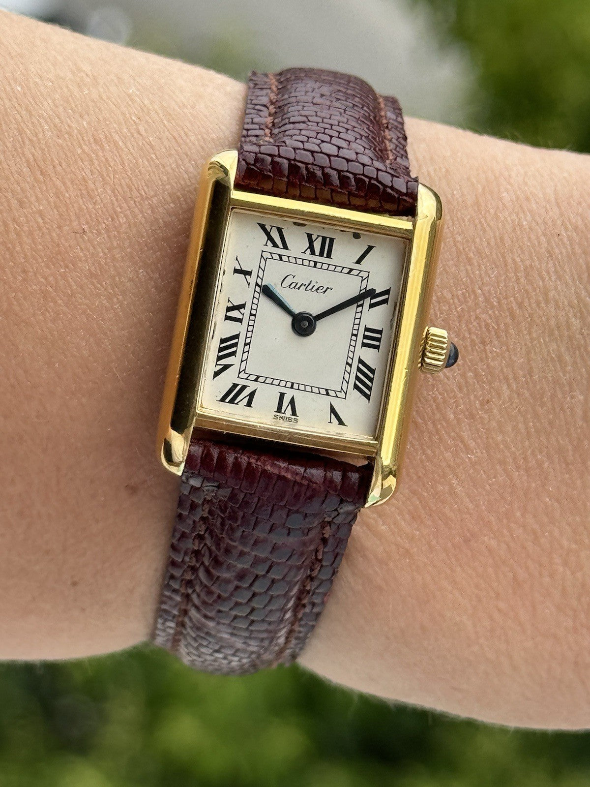 Vintage Cartier Tank Vermeil Ladies Watch