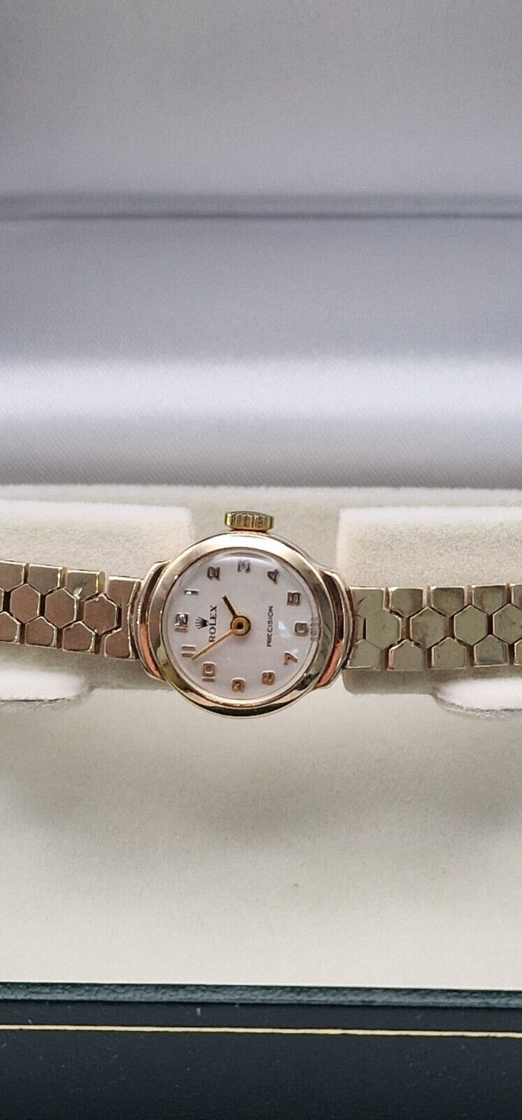 Rolex Precision 9ct Gold Ladies Watch, 1950s