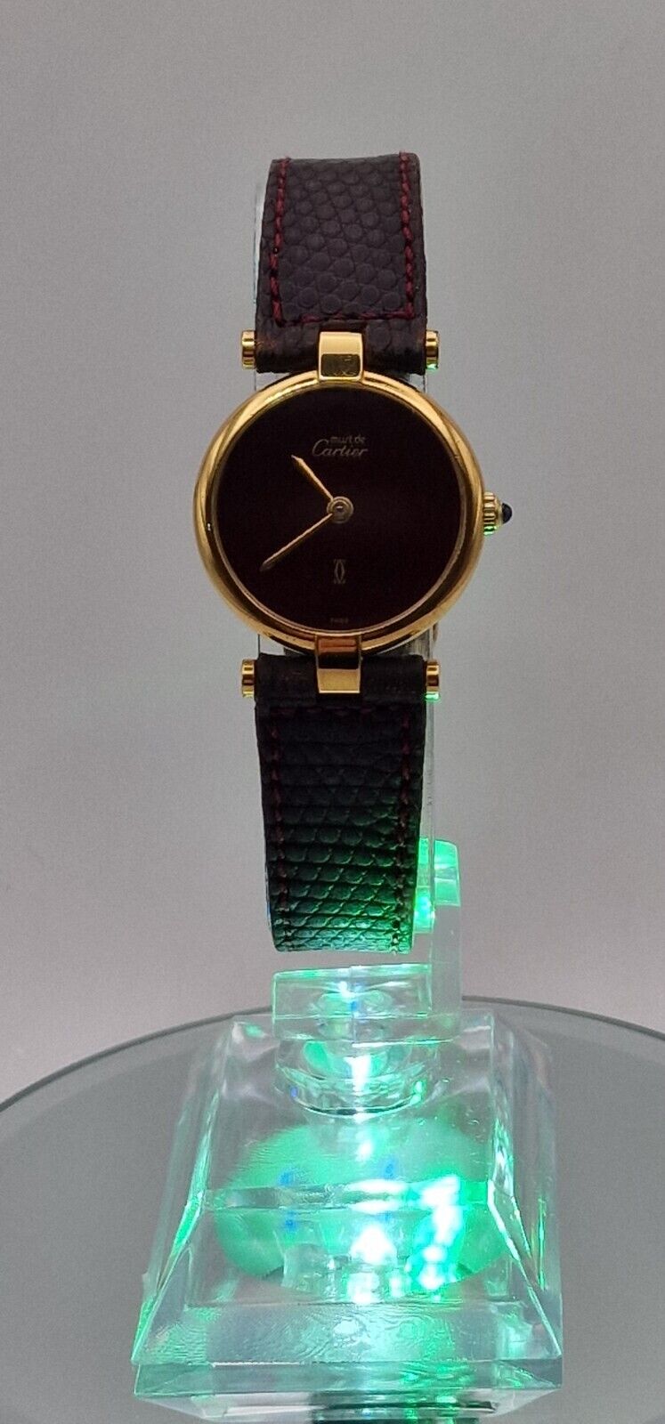 Must de Cartier Ladies Watch, Burgundy Dial