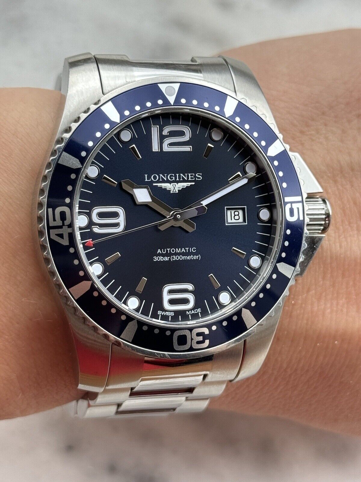 Longines HydroConquest Blue Dial Watch, 44mm