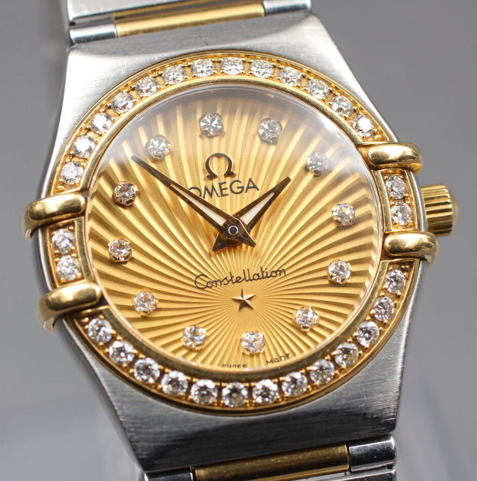 Omega Constellation 18K Gold Diamond Watch