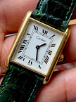 Cartier Tank Pre-Must LM Watch, 18K Gold Electroplated
