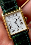 Cartier Tank Pre-Must LM Watch, 18K Gold Electroplated