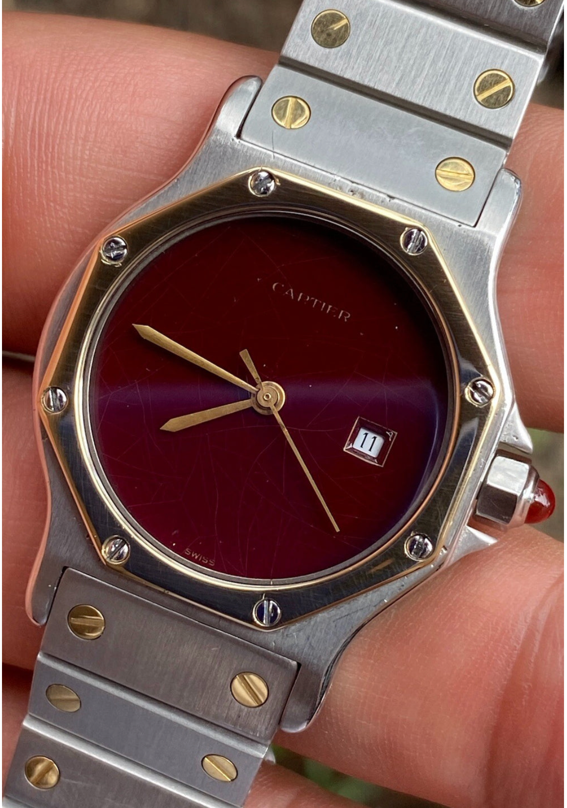 Cartier Santos Octagon Watch, 18K & Steel, Ref. 2966
