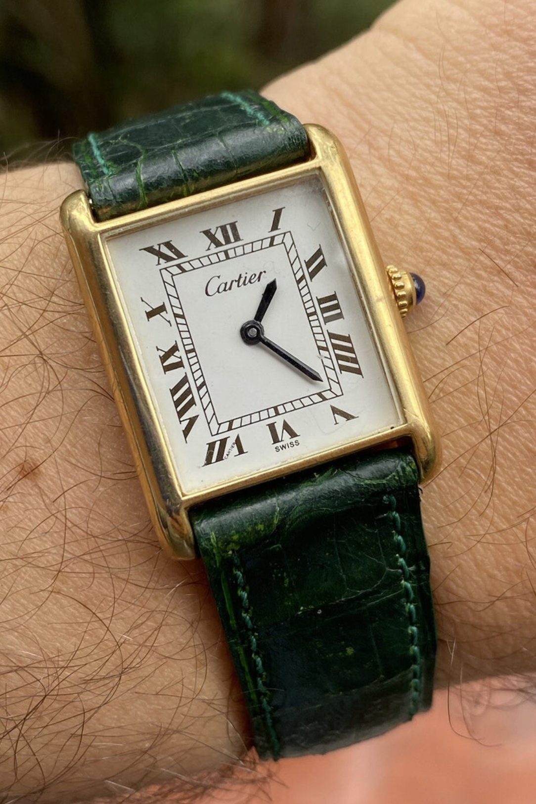Cartier Tank Pre-Must LM Watch, 18K Gold Electroplated