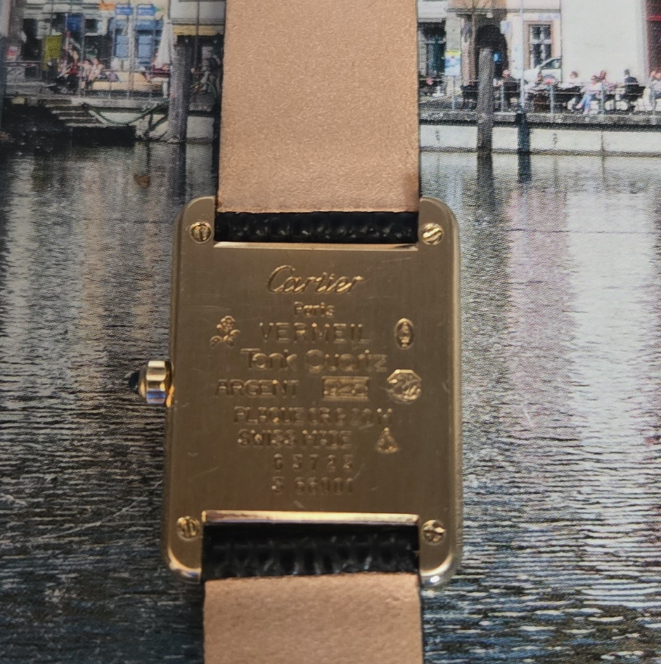 Authentic Ladies 1980s Vintage Cartier Tank Quartz Watch | Serviced, Box & Papers