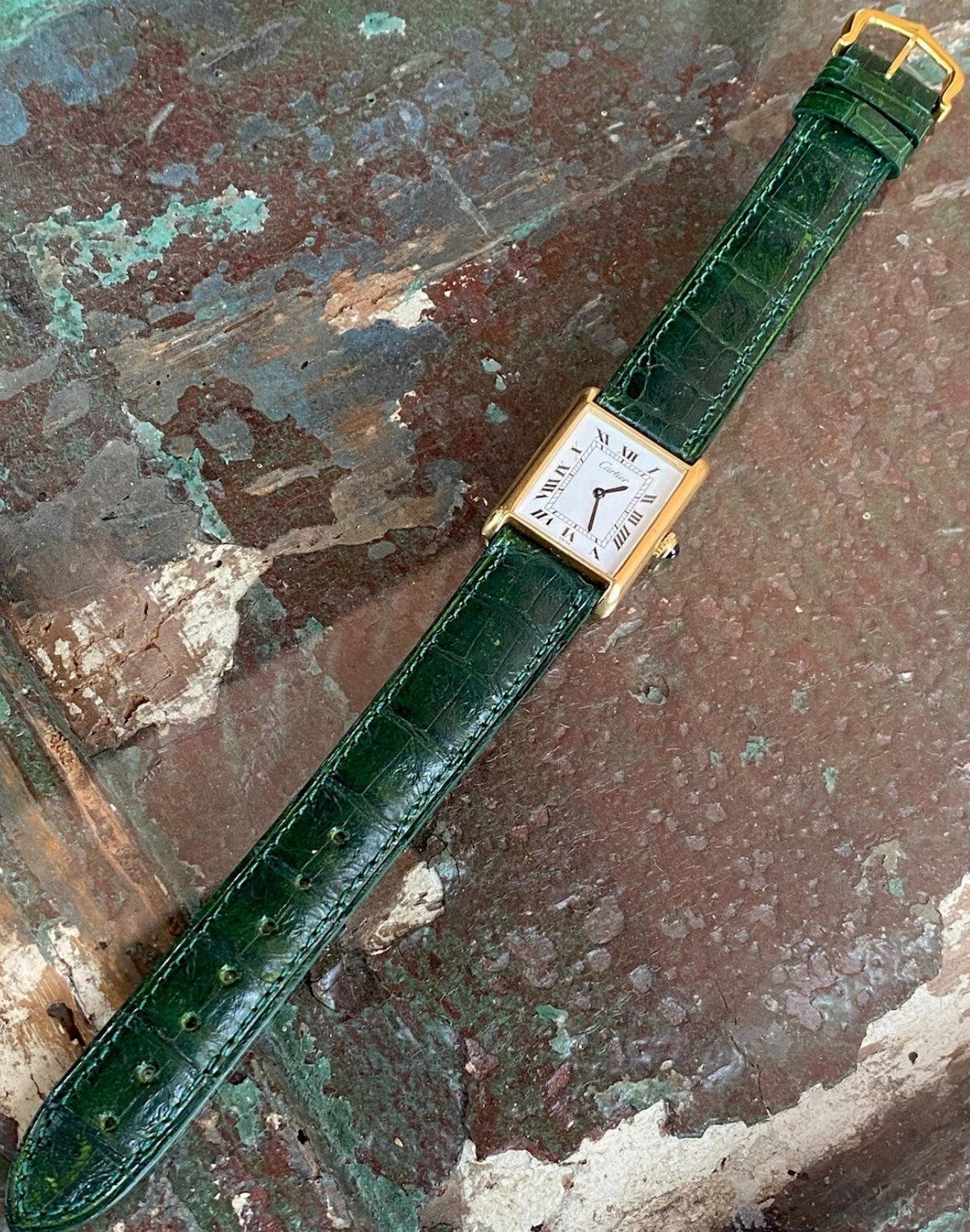 Cartier Tank Pre-Must LM Watch, 18K Gold Electroplated