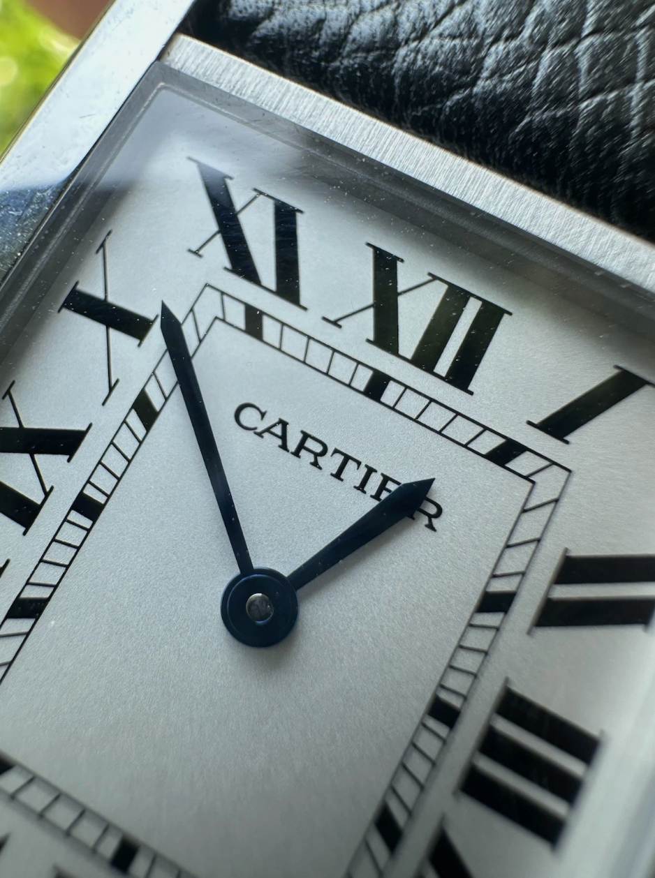 Cartier Tank Solo Ref 3169 Large | 2019 Full Set with Box and Papers | Quartz Watch | Mint Condition with Original Black Strap
