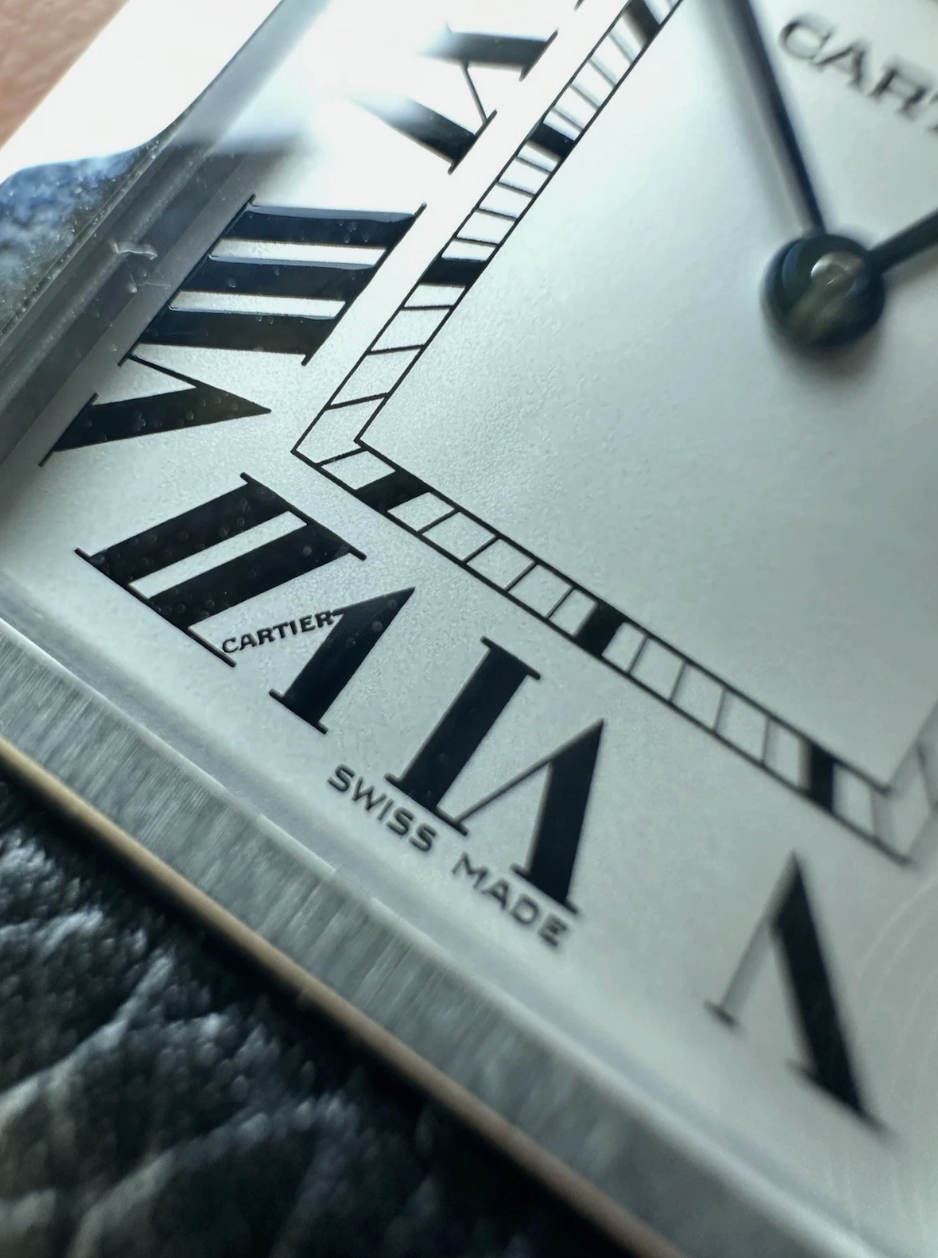 Cartier Tank Solo Ref 3169 Large | 2019 Full Set with Box and Papers | Quartz Watch | Mint Condition with Original Black Strap