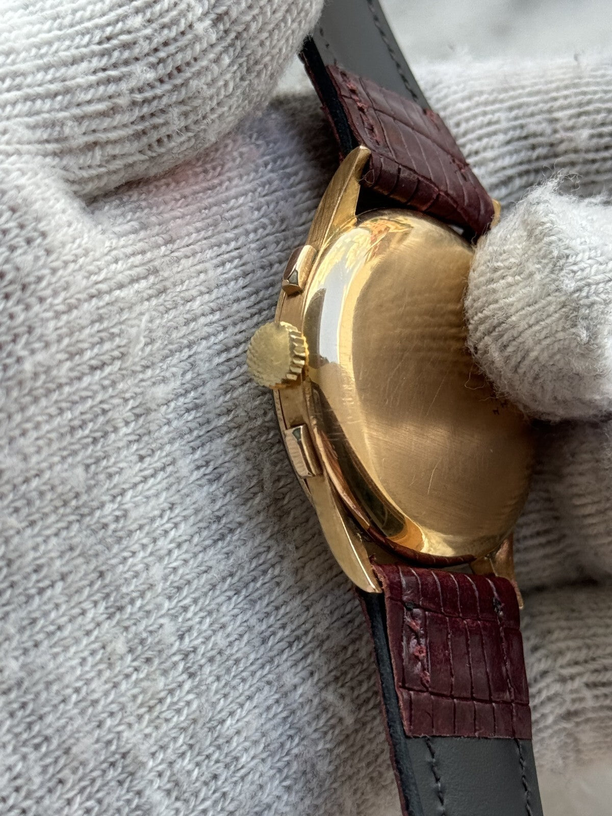 Vintage Zenith Chronograph 18K Gold Watch