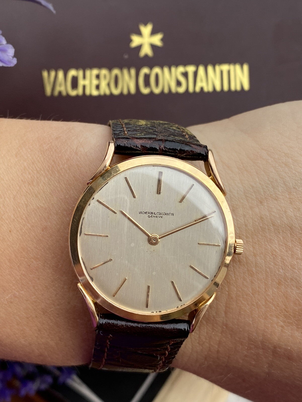 Vacheron Constantin Slim 18K Rose Gold Watch