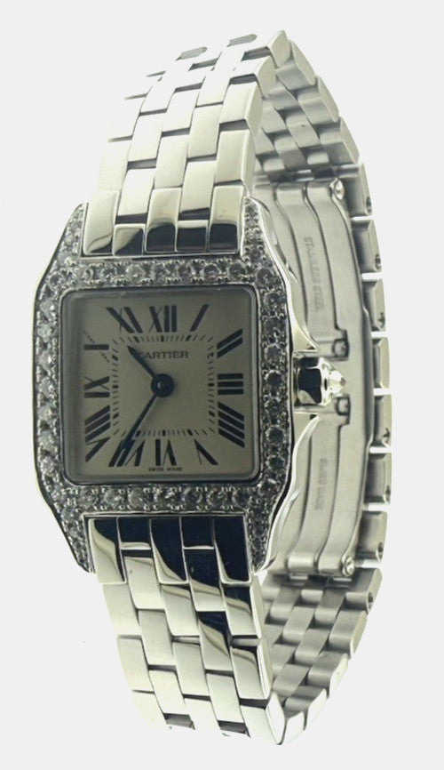 Cartier Santos Demoiselle Diamond Bezel Watch
