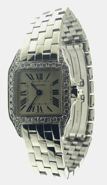 Cartier Santos Demoiselle Diamond Bezel Watch