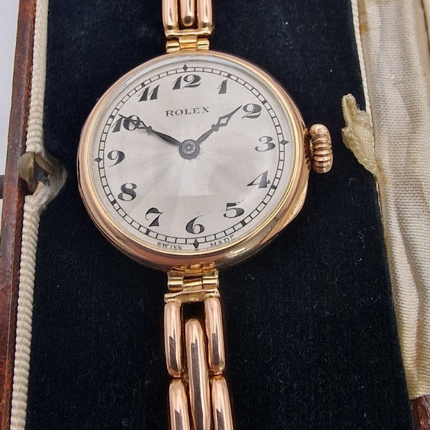 Rolex 9ct Rose Gold Ladies Watch, 1916