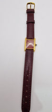 Cartier Tank Red Dial Ladies Watch, 18ct Gold on Silver