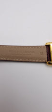 Cartier Tank Red Dial Ladies Watch, 18ct Gold on Silver