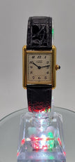 Must de Cartier Tank Gold Watch, Box & Papers, 1989