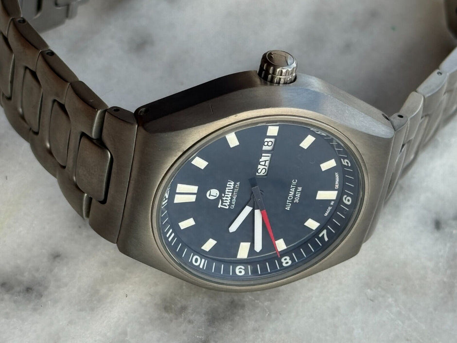 Tutima M2 Coastline Titanium Watch, Blue Dial