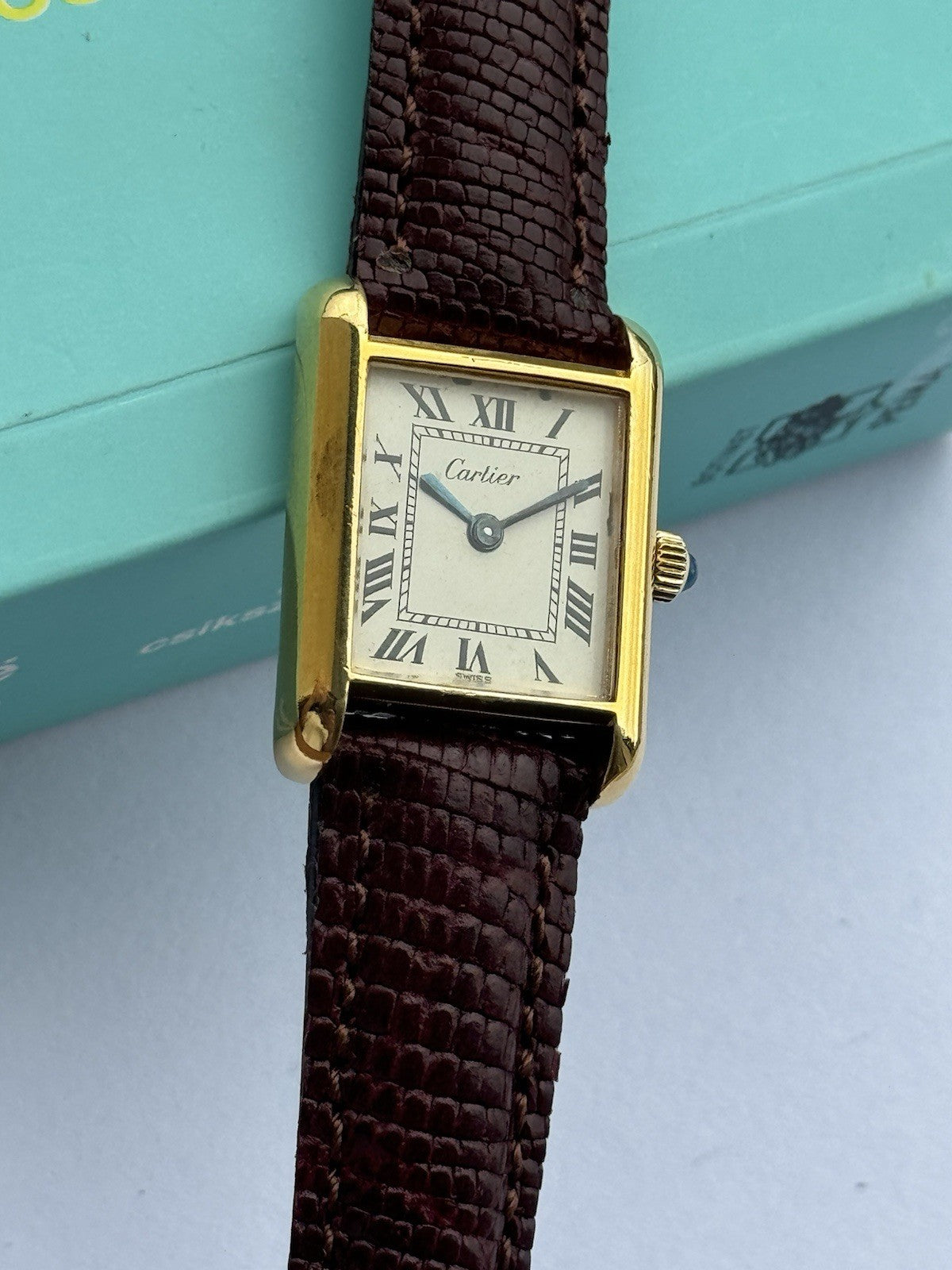 Vintage Cartier Tank Vermeil Ladies Watch