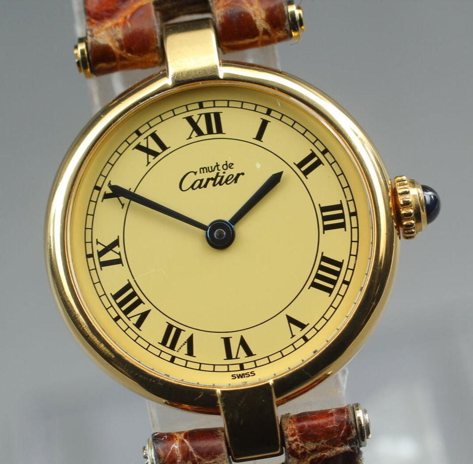 Cartier Must Vermeil Watch, With Papers