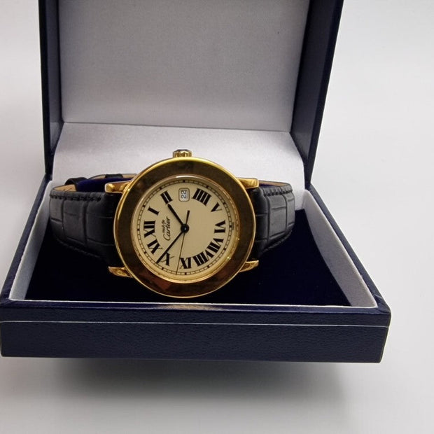 Must de Cartier Ronde Gents Watch, Mid Size