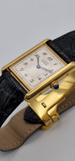 Must de Cartier Tank Gold Watch, Box & Papers, 1989