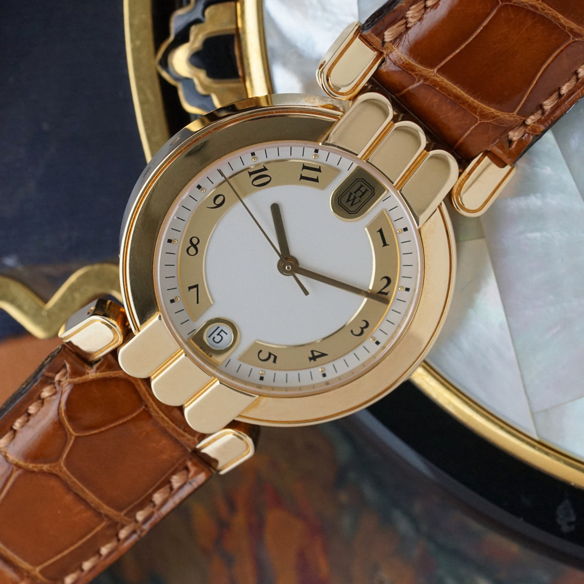 Harry Winston Premier 18k Yellow Gold Automatic Date 34mm 2010