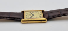 Must de Cartier Tank Watch, New Brown Strap