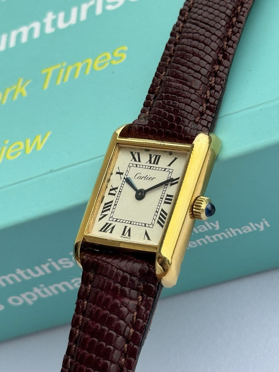 Vintage Cartier Tank Vermeil Ladies Watch