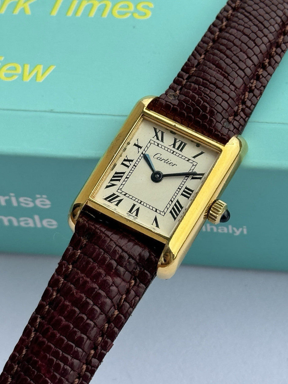 Vintage Cartier Tank Vermeil Ladies Watch