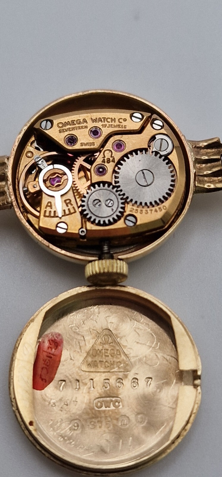 Omega 9ct Gold Ladies Watch, Vintage 1960s