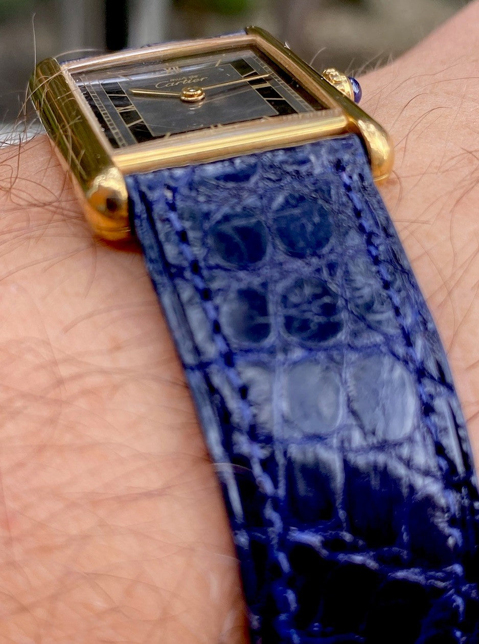 Cartier Tank LM Quartz Watch, Burgundy Strap, Ref. 590005