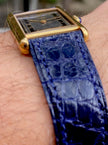 Cartier Tank LM Quartz Watch, Burgundy Strap, Ref. 590005