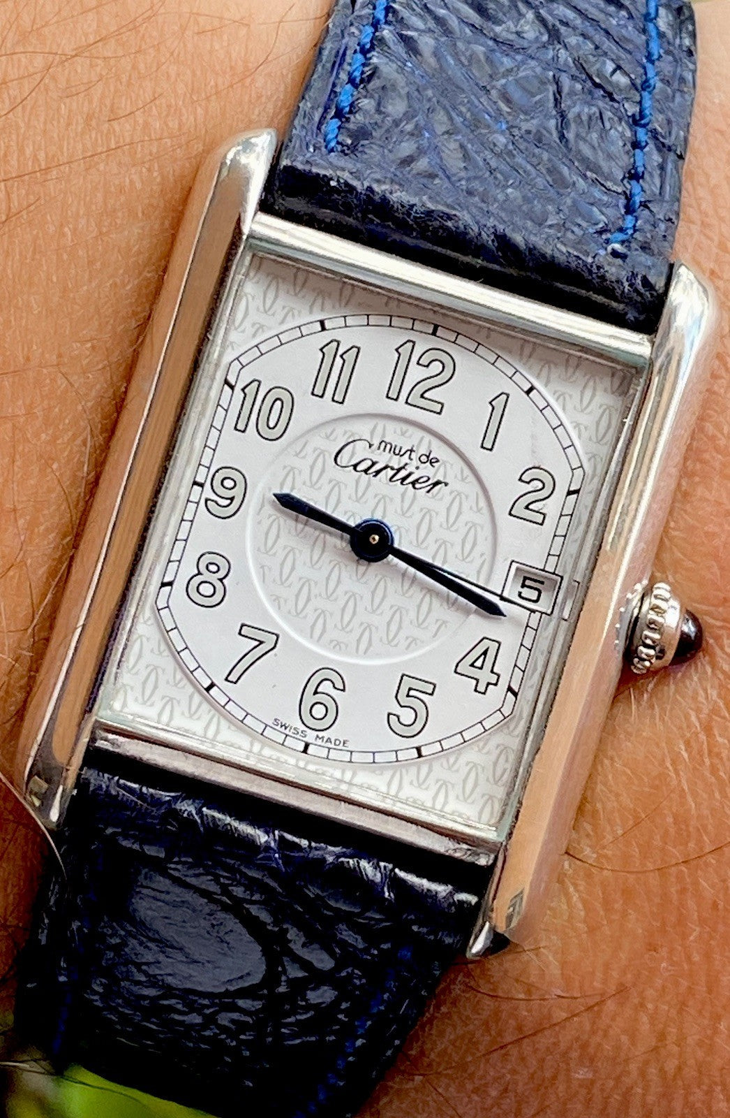 Cartier Tank XL Quartz Silver Watch Ref. 2414 | Watchlunex