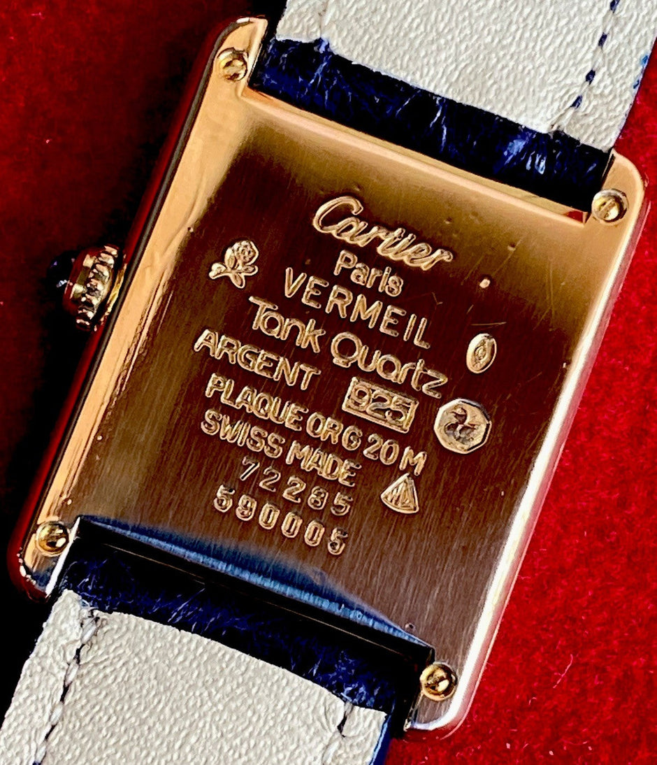 Cartier Tank LM Quartz Watch, Burgundy Strap, Ref. 590005