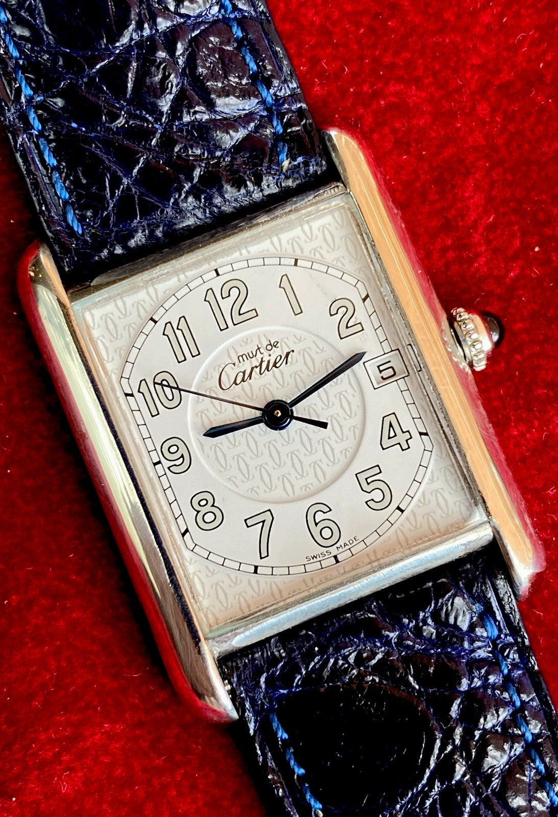 Cartier Tank XL Quartz Silver Watch Ref. 2414 | Watchlunex