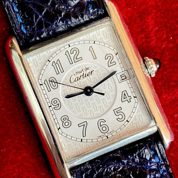 Cartier Tank XL Quartz Silver Watch Ref. 2414 | Watchlunex