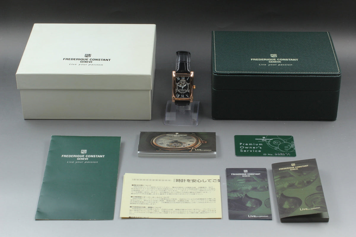Frederique Constant Pink Gold Watch, Box & Papers