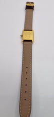 Cartier Tank Red Dial Ladies Watch, 18ct Gold on Silver