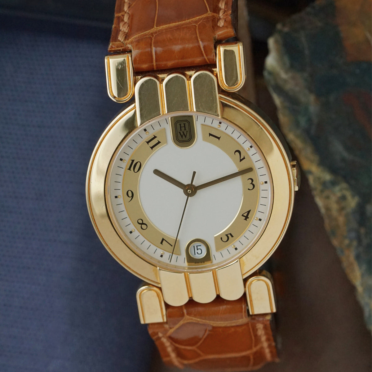 Harry Winston Premier 18k Yellow Gold Automatic Date 34mm 2010