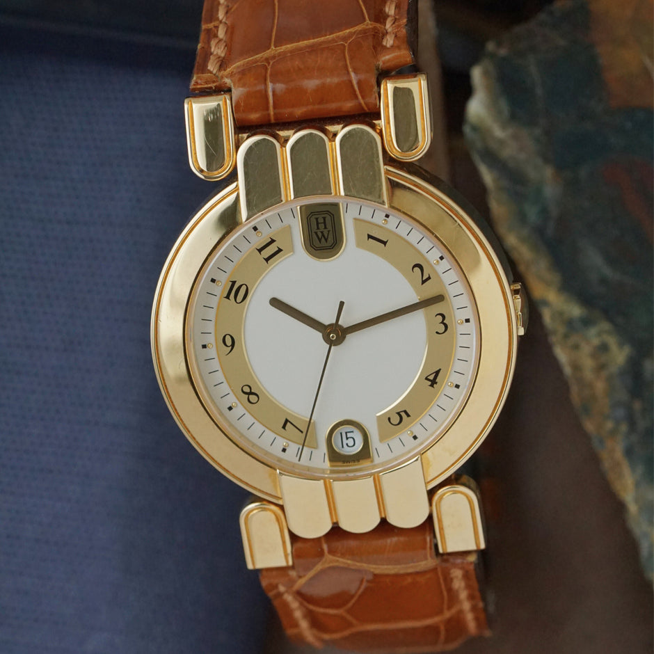 Harry Winston Premier 18k Yellow Gold Automatic Date 34mm 2010