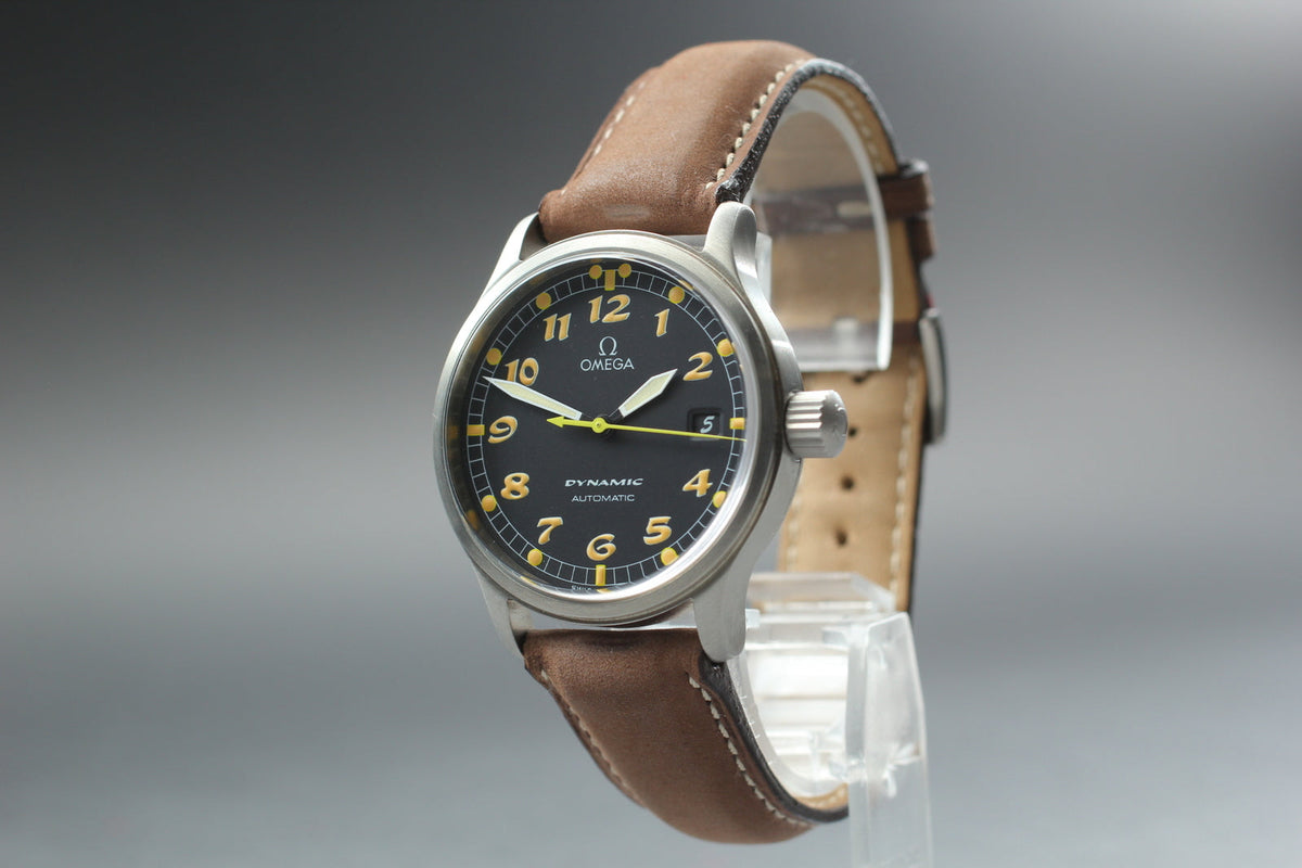 Vintage Omega Dynamic Watch, Black Dial